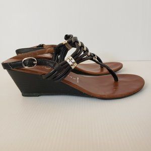 Jeffrey Campbell Ibiza 8 Thong Wedge Sandals